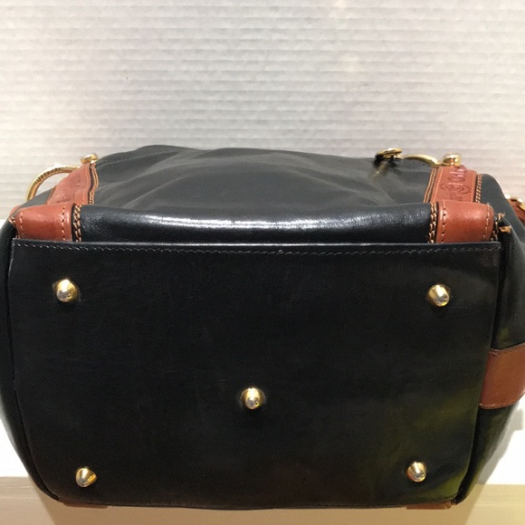 MARINO ORLANDI Black/ Brown Shoulder Leather Bag - Picture 9 of 13